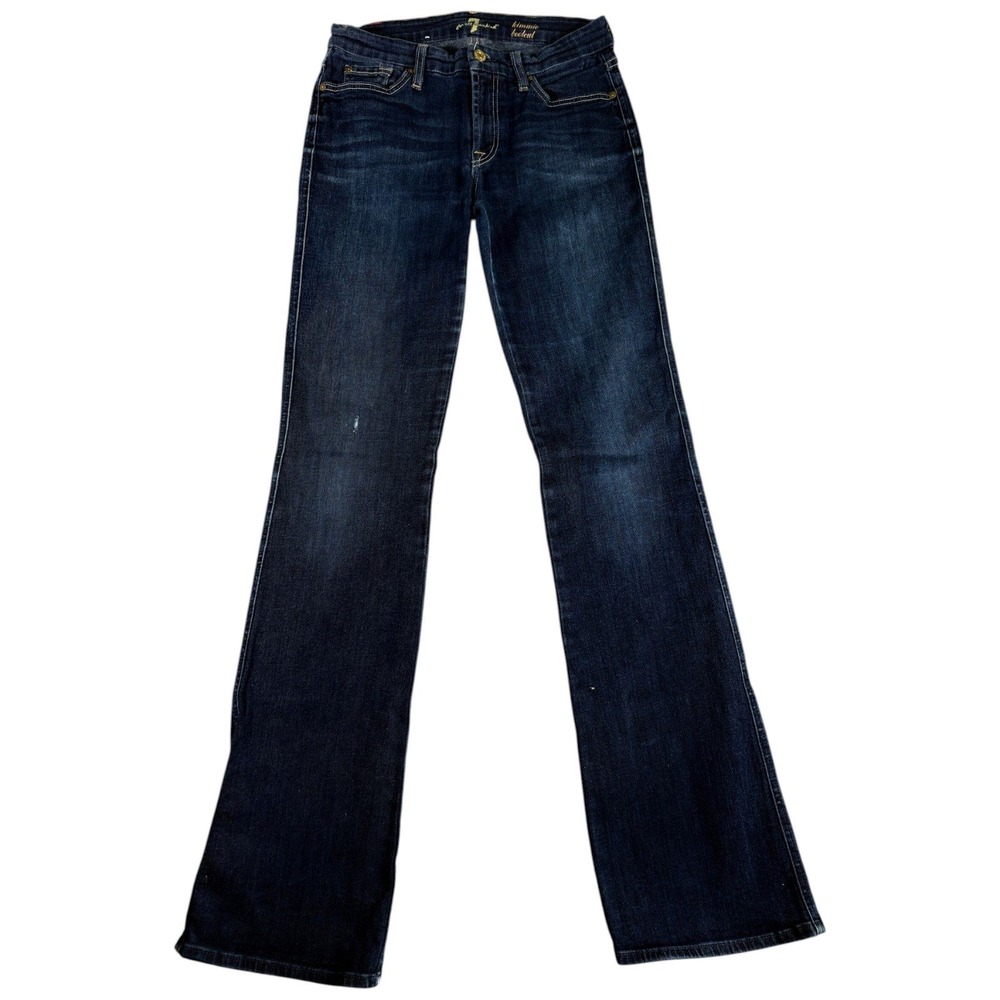 7 For All Mankind Jeans Women 29 Dark Blue Kimmie Bootcut Rodeo Stretch Midrise